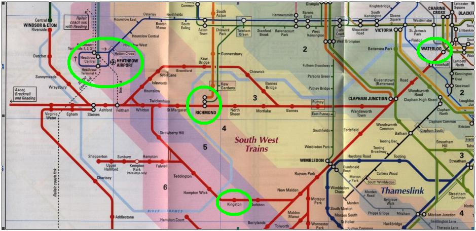 London Tube Map Twickenham The Rolling Stones LICKS European Tour travel guide 2003   London 